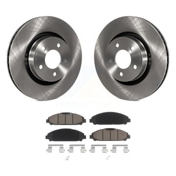 Front Disc Brake Rotors And Ceramic Pads Kit For Ford Mustang K8C-100458