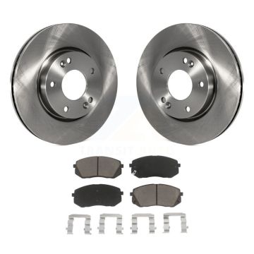 Front Disc Brake Rotors And Ceramic Pads Kit For 2010-2012 Kia Rondo K8C-100535