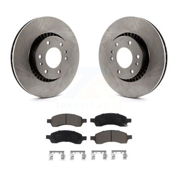 Front Brake Rotor & Ceramic Pad Kit For Chevrolet Trailblazer GMC Envoy XL EXT Buick Saab K8C-100576
