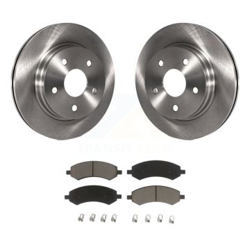 Front Disc Brake Rotors Ceramic Pad Kit For Ram 1500 Classic Dodge Chrysler Aspen Durango K8C-100606