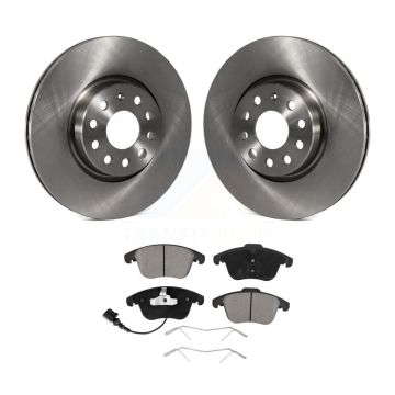Front Brake Rotors & Ceramic Pad Kit For Volkswagen Tiguan Passat Audi Q3 Quattro Limited K8C-100702