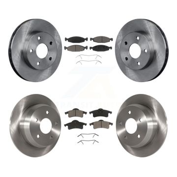 Front Rear Brake Rotor & Ceramic Pad Kit For Jeep Grand Cherokee With Teves ATE Caliper K8C-100718