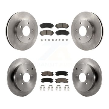 Front Rear Disc Brake Rotors And Ceramic Pads Kit For Buick Rendezvous Pontiac Aztek K8C-100727