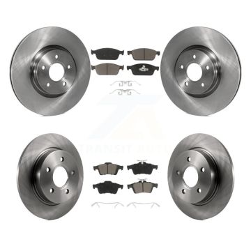 Front Rear Brake Rotor Ceramic Pad Kit For 2013-2018 Ford Focus With 320mm Diameter K8C-100758
