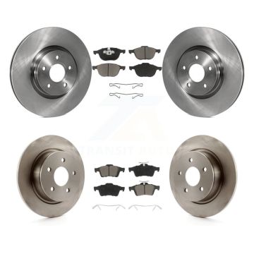 Front Rear Brake Rotors & Ceramic Pad Kit For 2014 Ford Transit Connect 104.8" wheel base K8C-100760