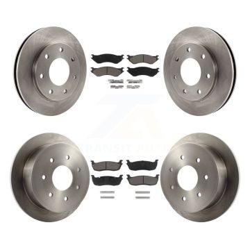 Front Rear Disc Brake Rotors And Ceramic Pads Kit For Ford F-150 F-250 HD 4WD K8C-100787