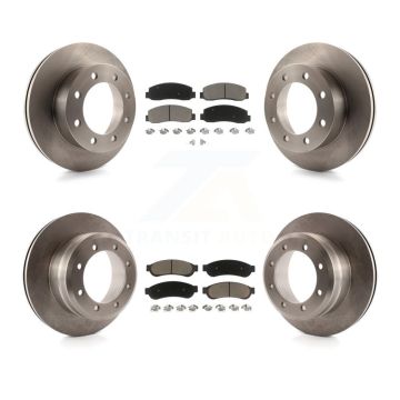 Front Rear Disc Brake Rotors And Ceramic Pads Kit For Ford F-350 Super Duty F-450 K8C-100802