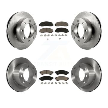 Front Rear Disc Brake Rotors And Ceramic Pads Kit For Ford F-350 Super Duty F-250 4WD K8C-100803