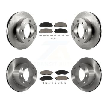 Front Rear Disc Brake Rotors And Ceramic Pads Kit For Ford F-350 Super Duty F-250 K8C-100804