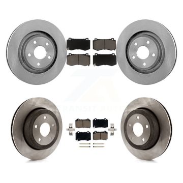 Front Rear Disc Brake Rotors And Ceramic Pads Kit For 2006-2010 Jeep Grand Cherokee SRT8 K8C-100865