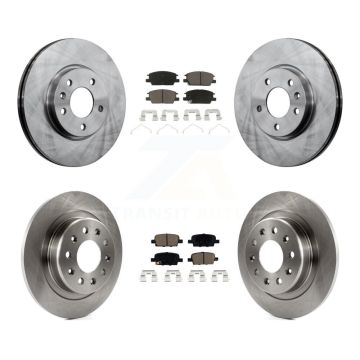Front Rear Brake Rotor And Ceramic Pad Kit For Chevrolet Malibu With Manual Parking K8C-100872