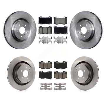 Front Rear Brake Rotors Ceramic Pad Kit For 2009-2013 INFINITI G37 RWD With Brembo Brakes K8C-100895