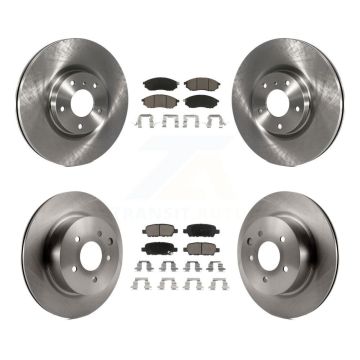 Front Rear Brake Rotors & Ceramic Pad Kit For INFINITI G37 EX35 G35 QX50 M35 EX37 G25 M45 K8C-100897