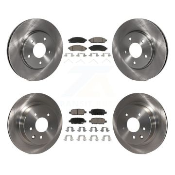 Front Rear Disc Brake Rotors And Ceramic Pads Kit For Nissan LEAF K8C-100940