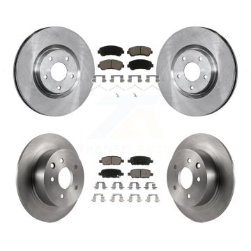 Front Rear Disc Brake Rotors And Ceramic Pads Kit For 2007-2012 Nissan Sentra SE-R Spec V K8C-100970