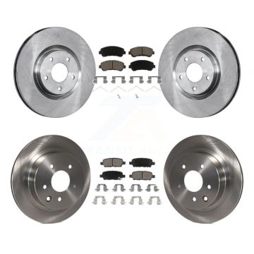 Front Rear Disc Brake Rotors And Ceramic Pads Kit For 2014-2017 Nissan Juke Nismo RS K8C-100972