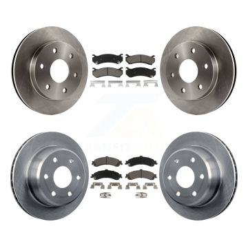 Front Rear Brake Rotors Ceramic Pad Kit For Chevrolet GMC Silverado 1500 Sierra Avalanche K8C-100996