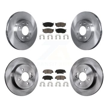 Front Rear Disc Brake Rotors And Ceramic Pads Kit For 2011 Hyundai Accent K8C-101001