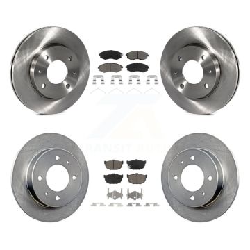 Front Rear Disc Brake Rotors And Ceramic Pads Kit For Hyundai Elantra K8C-101006
