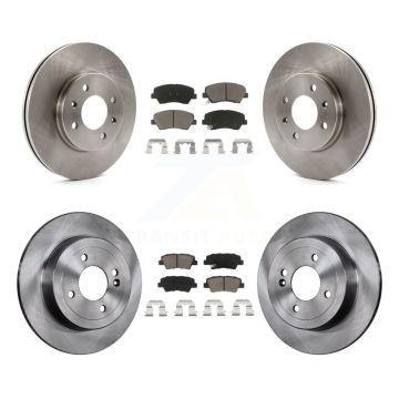 Front Rear Disc Brake Rotors And Ceramic Pads Kit For Hyundai Accent Kia Rio K8C-101018
