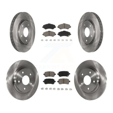Front Rear Brake Rotors & Ceramic Pad Kit For Dodge Grand Caravan Journey Chrysler Town K8C-101026