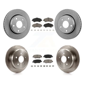 Front Rear Disc Brake Rotors And Ceramic Pads Kit For Jeep Wrangler JK K8C-101031