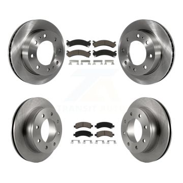Front Rear Disc Brake Rotors And Ceramic Pads Kit For Chevrolet Express 2500 GMC Savana K8C-101034