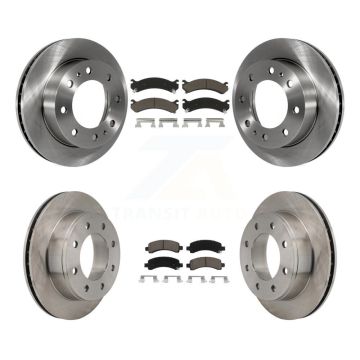 Front Rear Disc Brake Rotors And Ceramic Pads Kit For Chevrolet Express 2500 GMC Savana K8C-101038