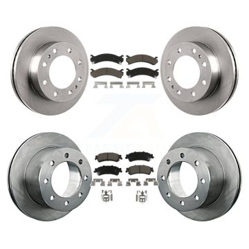 Front Rear Disc Brake Rotors And Ceramic Pads Kit For 2001 GMC Sierra 3500 K8C-101043
