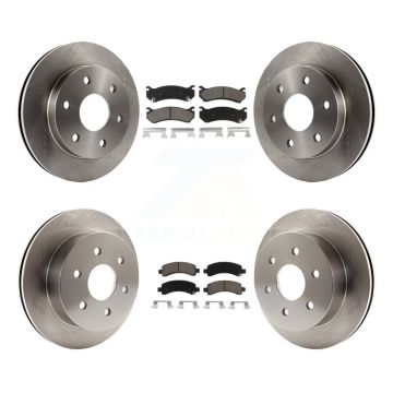 Front Rear Brake Rotors & Ceramic Pad Kit For 2003-2005 GMC Savana 2500 Chevrolet Express K8C-101044