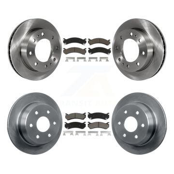 Front Rear Brake Rotors Ceramic Pad Kit For 2003 Chevrolet Silverado 2500 HD Suburban GMC K8C-101045