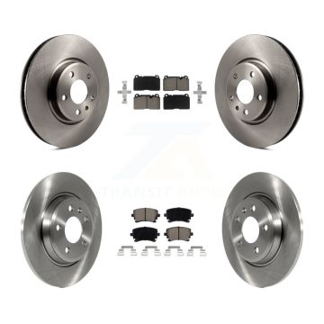 Front Rear Disc Brake Rotors And Ceramic Pads Kit For 2016 Audi Q5 FLEX engine K8C-101056