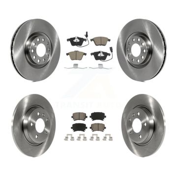 Front Rear Brake Rotor Ceramic Pad Kit For Audi A4 Quattro With 300mm Diameter K8C-101060