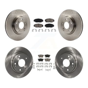 Front Rear Disc Brake Rotors And Ceramic Pads Kit For Honda Civic Acura CSX K8C-101079