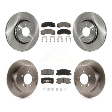 Front Rear Disc Brake Rotors And Ceramic Pads Kit For Mitsubishi Lancer K8C-101090