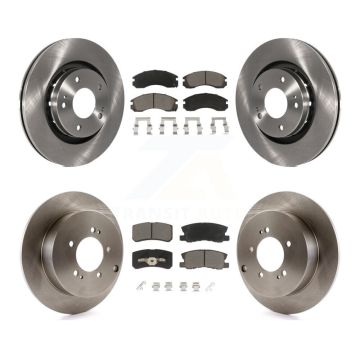 Front Rear Disc Brake Rotors Ceramic Pad Kit For 2009 Mitsubishi Lancer Ralliart To 03 09 K8C-101095