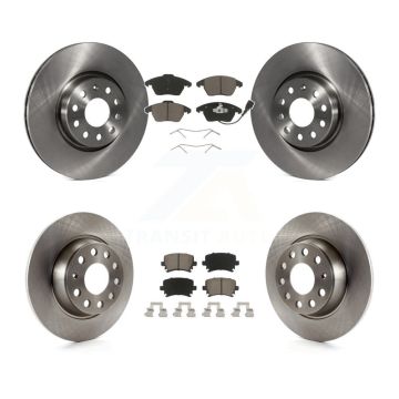 Front Rear Disc Brake Rotor Ceramic Pad Kit For Volkswagen GTI Passat Eos Audi A3 Quattro K8C-101115