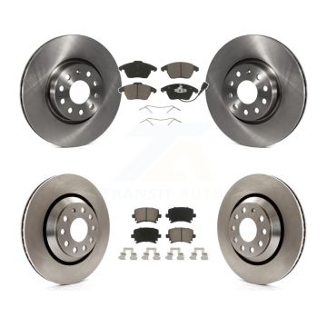 Front Rear Disc Brake Rotors And Ceramic Pads Kit For Volkswagen Passat CC K8C-101119