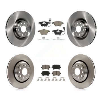 Front Rear Disc Brake Rotors And Ceramic Pads Kit For Volkswagen Passat CC Golf R R32 K8C-101120