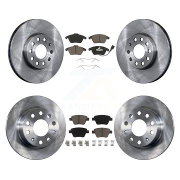 Front Rear Disc Brake Rotors And Ceramic Pad Kit For 2017-2018 Volkswagen Jetta 1.8L/1.4L K8C-101129