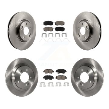 Front Rear Brake Rotors Ceramic Pad Kit For 16 Hyundai Sonata With Electric Parking K8C-101135