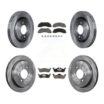 Front Rear Brake Rotors & Ceramic Pad Kit For 2010-2017 Ford Expedition Lincoln Navigator K8C-101148