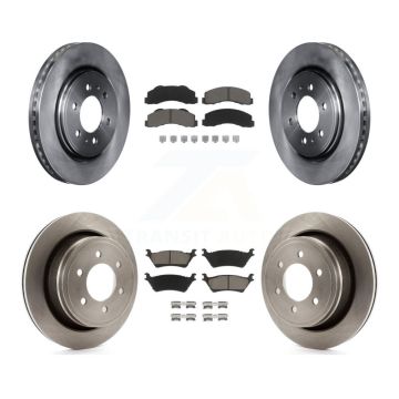 Front Rear Disc Brake Rotors And Ceramic Pads Kit For Ford F-150 K8C-101153