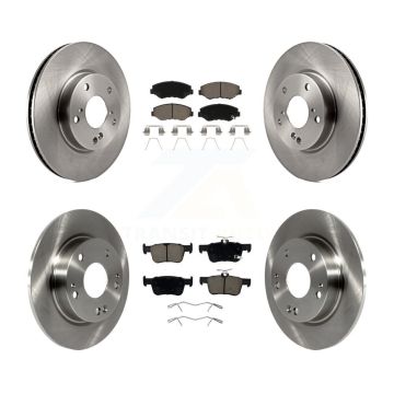 Front Rear Disc Brake Rotors And Ceramic Pads Kit For Honda Civic K8C-101157