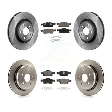 Front Rear Brake Rotor Ceramic Pad Kit For Jeep Grand Cherokee WK With Vented Rotors K8C-101191