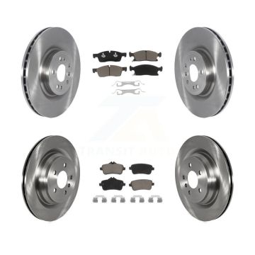 Front Rear Brake Rotor And Ceramic Pad Kit For Mercedes-Benz GLE400 Without Sport Package K8C-101192
