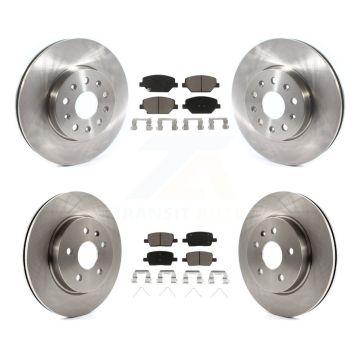 Front Rear Disc Brake Rotors Ceramic Pad Kit For Chevrolet Camaro Without Brembo Calipers K8C-101213