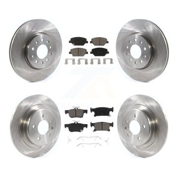 Front Rear Brake Rotors Ceramic Pad Kit For Buick Envision With 315mm Diameter Rotor K8C-101216