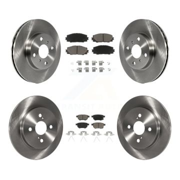 Front Rear Disc Brake Rotors And Ceramic Pads Kit For 2012-2013 Toyota Yaris L LE K8C-101218