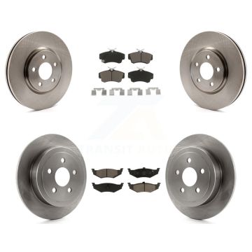 Front Rear Brake Rotor And Ceramic Pad Kit For 2008-2009 Chrysler PT Cruiser Turbocharged K8C-101223